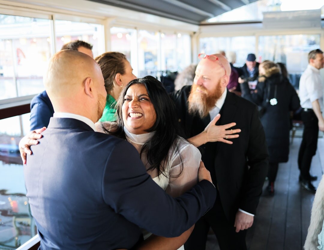 business people networking at event