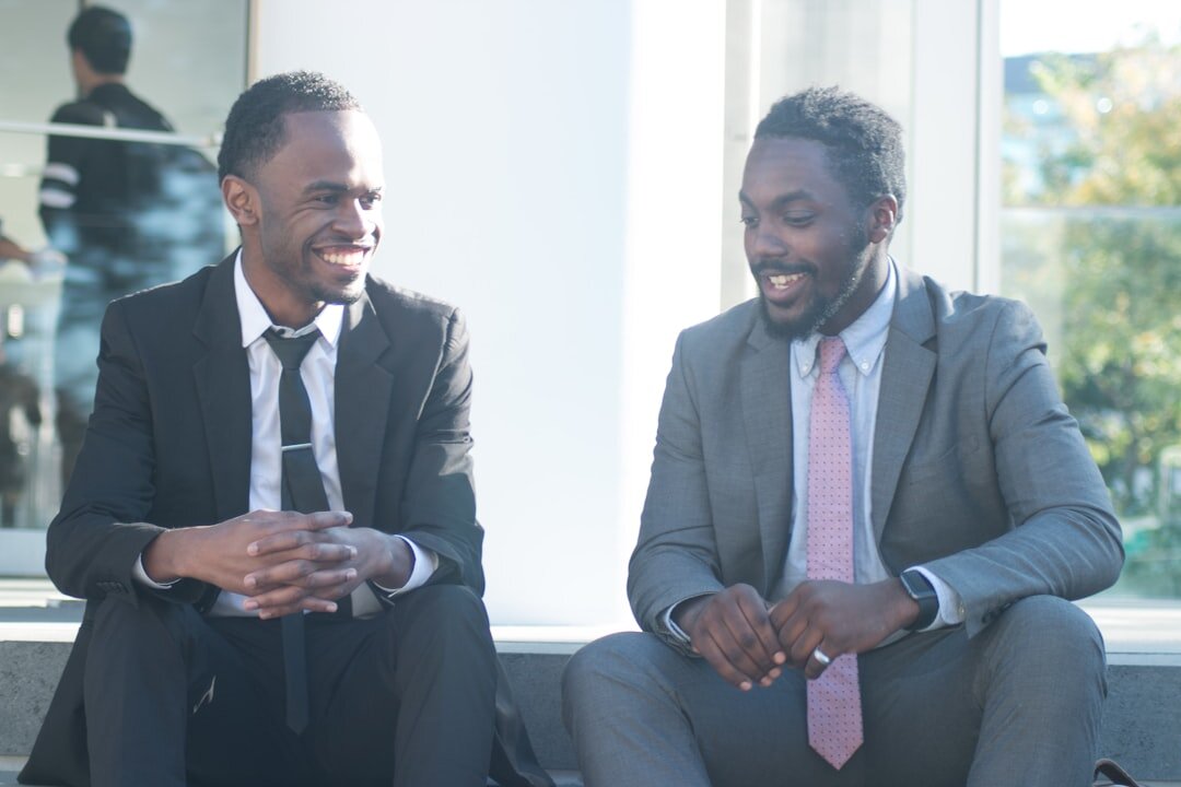 diverse business group talking